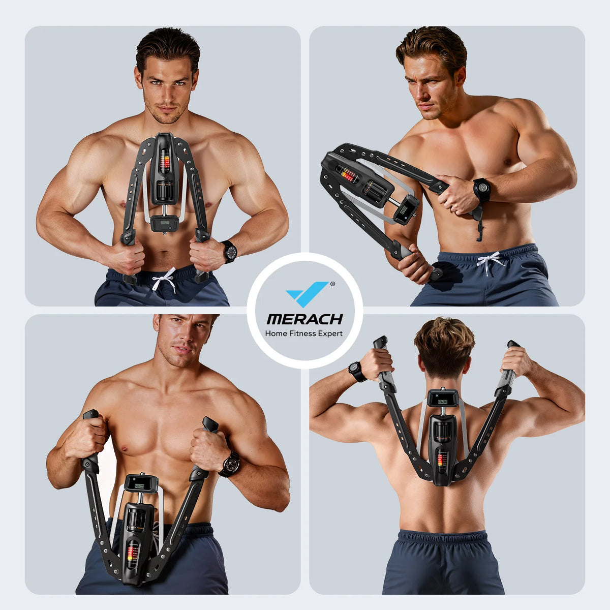 MERACH Adjustable Hydraulic Arm Trainer With Rep Counter