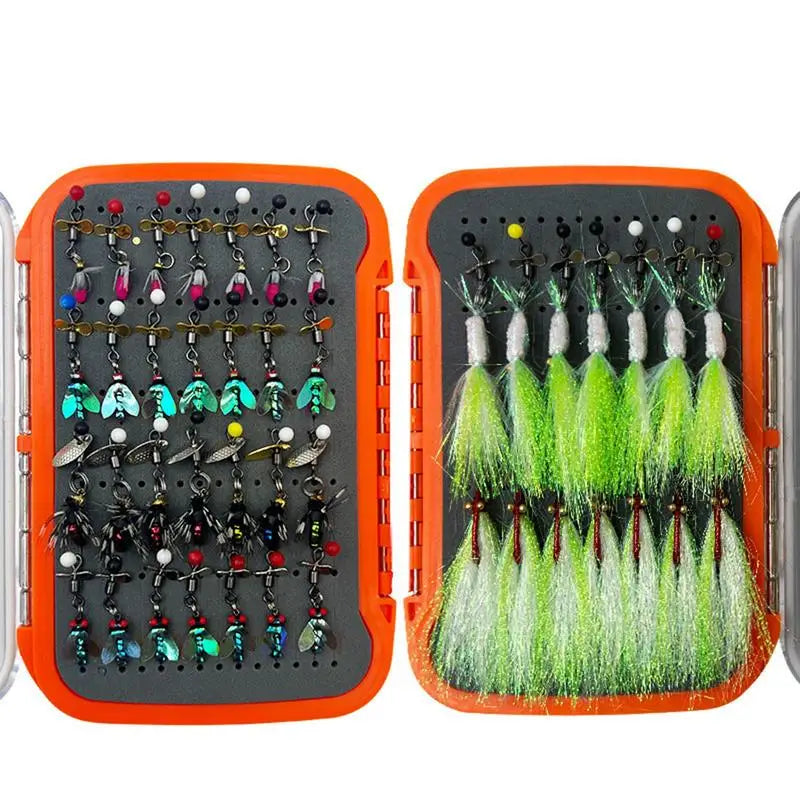 Ice Fishing Jig and Simulated Fly Hook Kit
