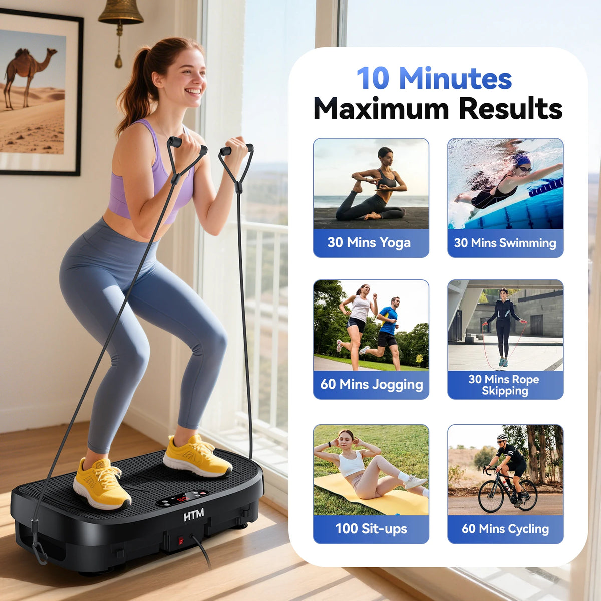 HTM Whole Body Vibration Plate Fitness Trainer