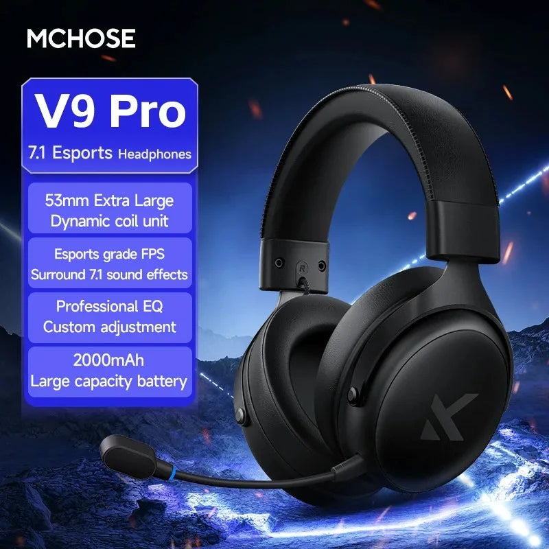 Mchose V9 Pro Wireless Gaming Headset 7.1 Surround Sound