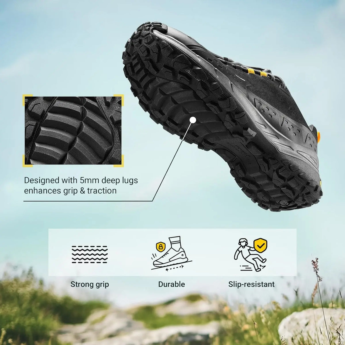 FitVille Waterproof Wide Hiking Shoes