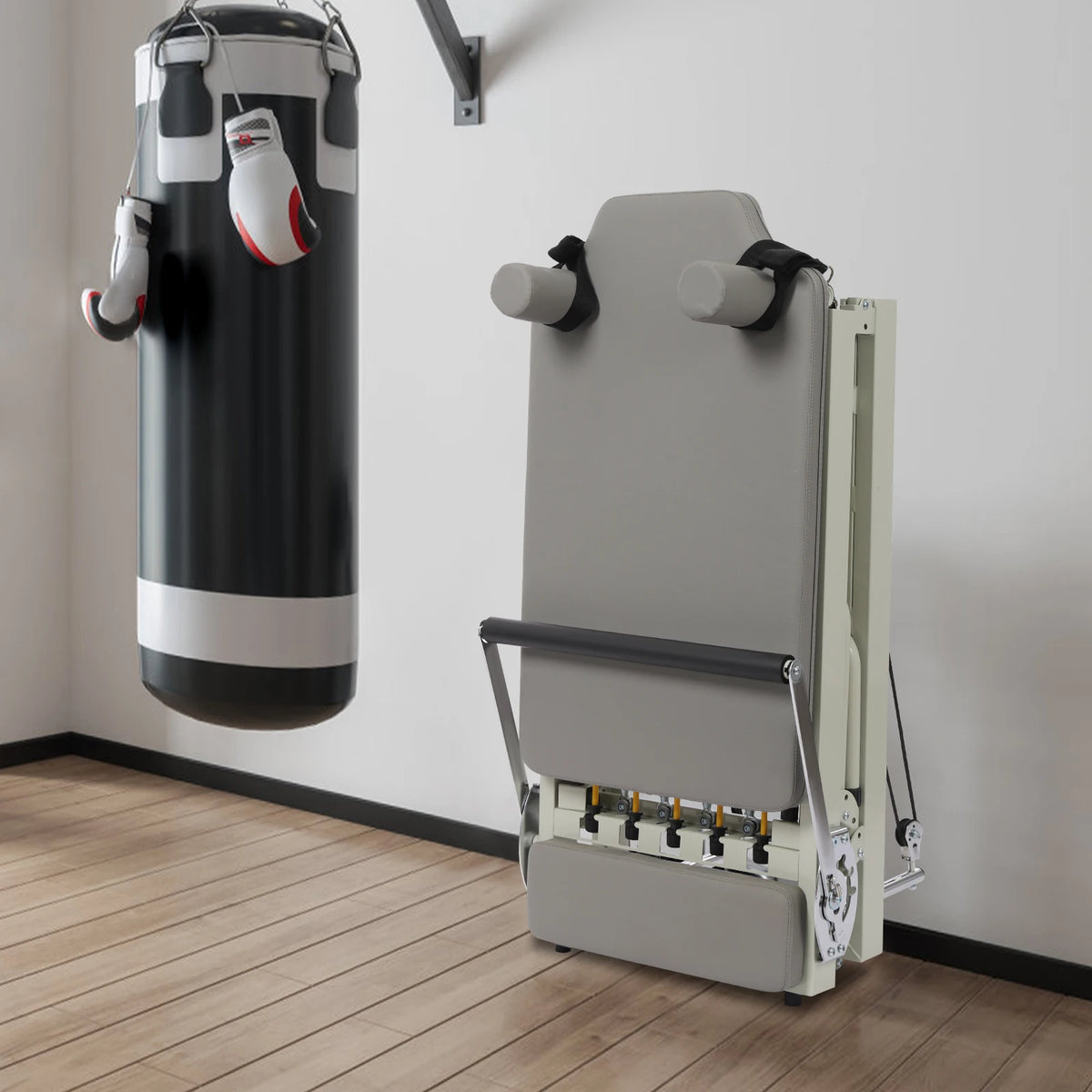 Foldable Pilates Reformer With Steel Frame