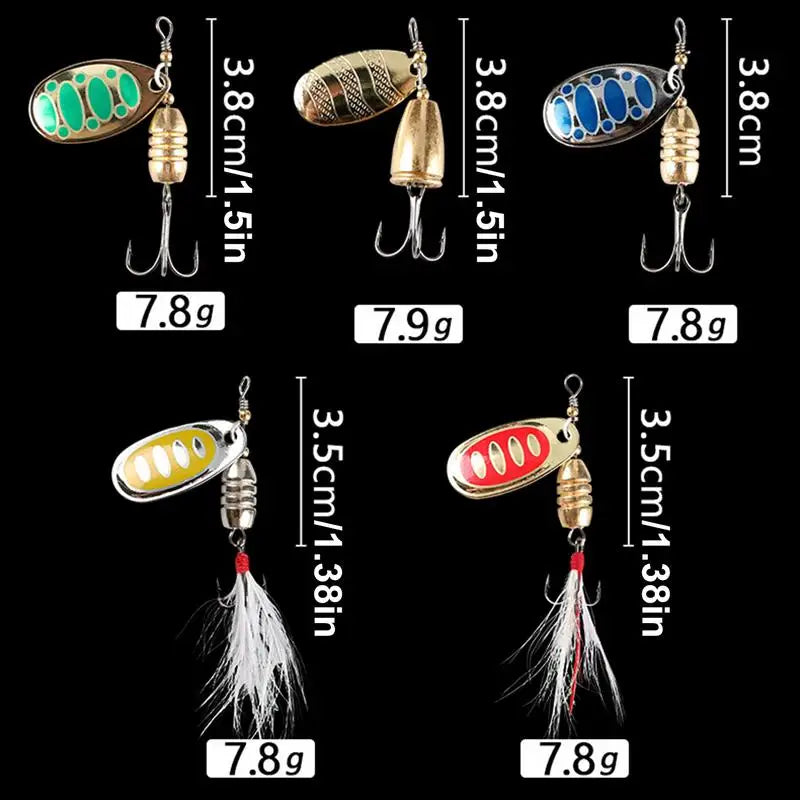 Metal Spinnerbait Fishing Lure Kit For Bass And Trout