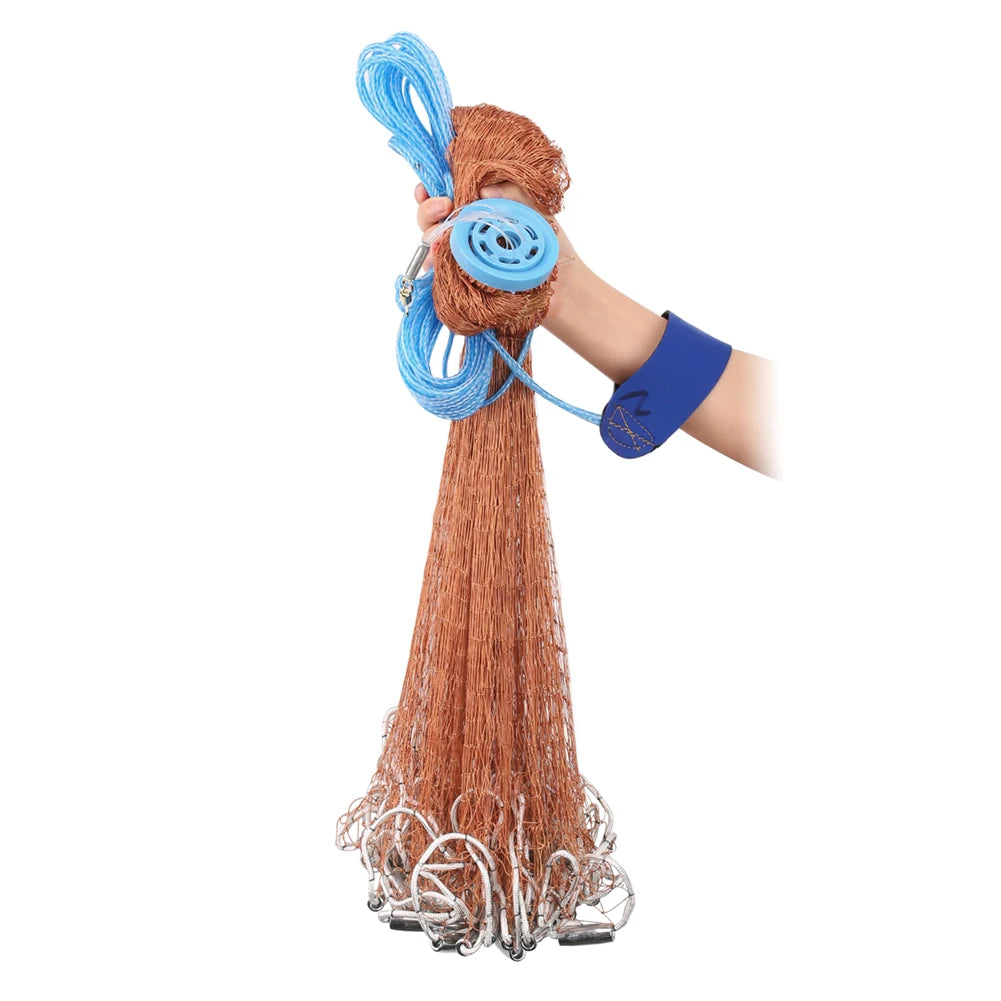 Easy Throw Hand Cast Fishing Net With Nylon Line