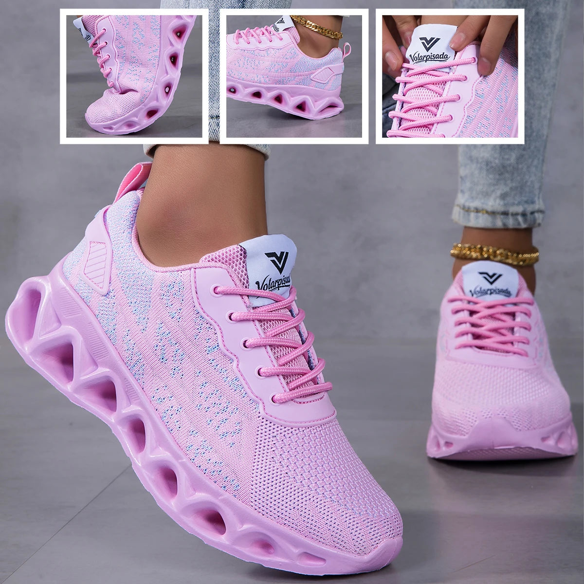 Breathable Mesh Athletic Walking Sneakers