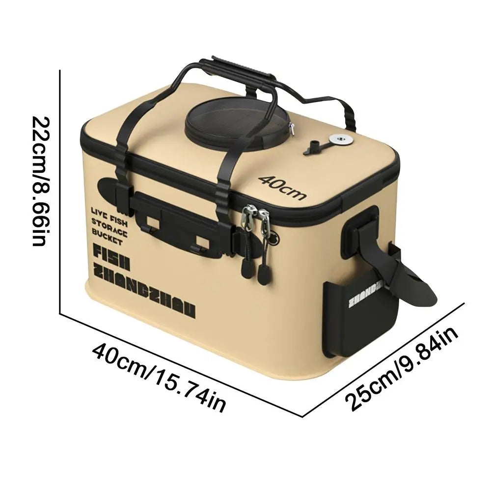Folding EVA Live Fish Bucket Portable Water Tank