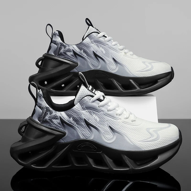 Breathable Mesh Lace Up Running Sneakers