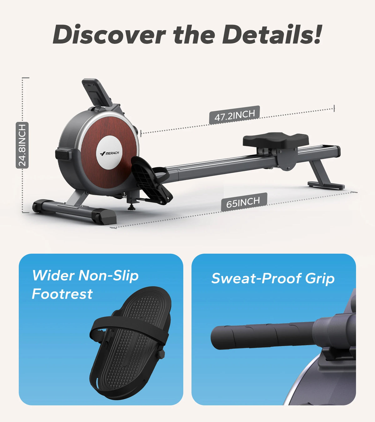 Merach Magnetic Rowing Machine For Home Workout