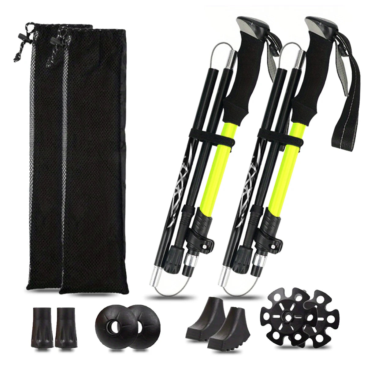 Ultralight Aluminum 5 Section Folding Trekking Pole Hiking