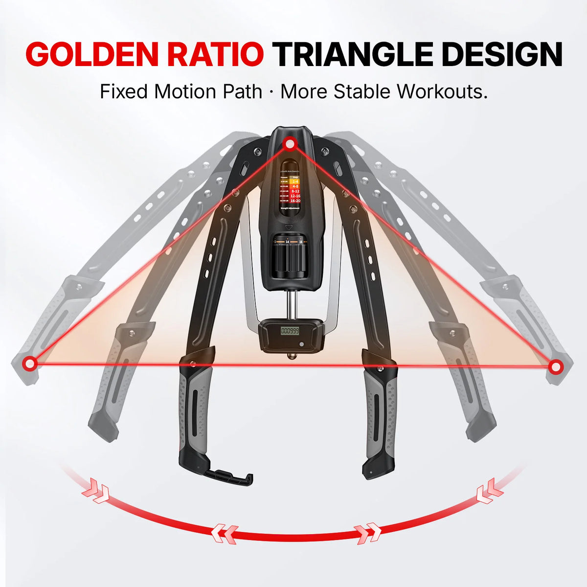 MERACH Adjustable Hydraulic Arm Trainer With Rep Counter