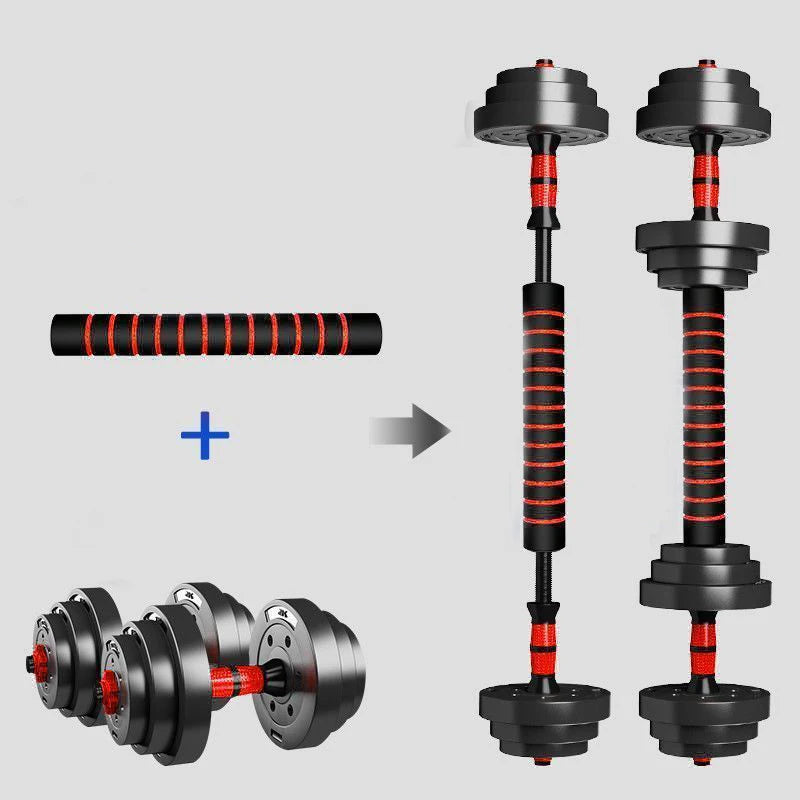 Adjustable Dumbbell Barbell Set With Secure Grip