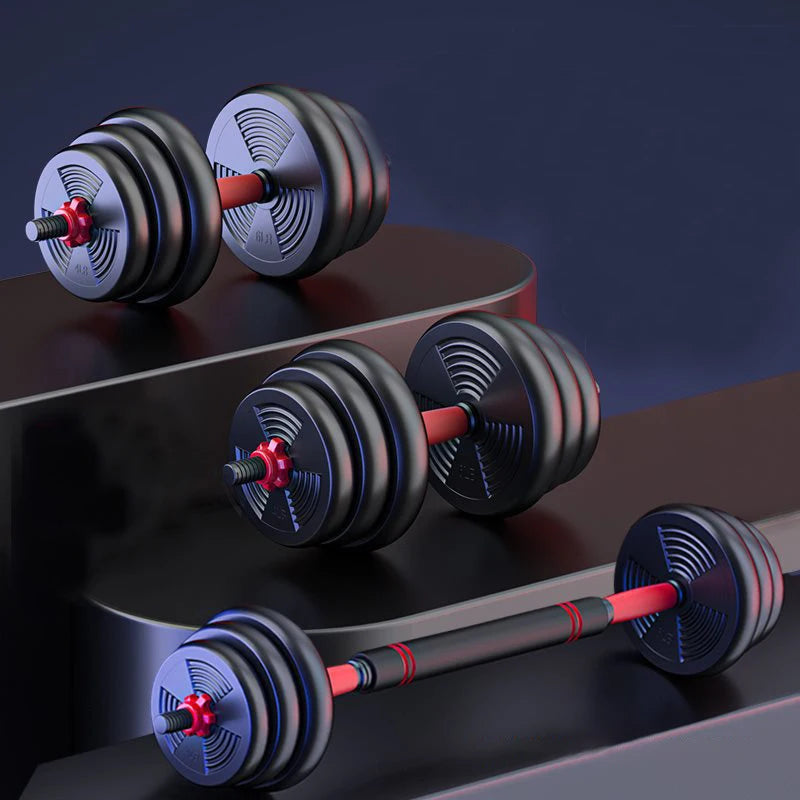 Adjustable Dumbbell Barbell Set With Secure Grip