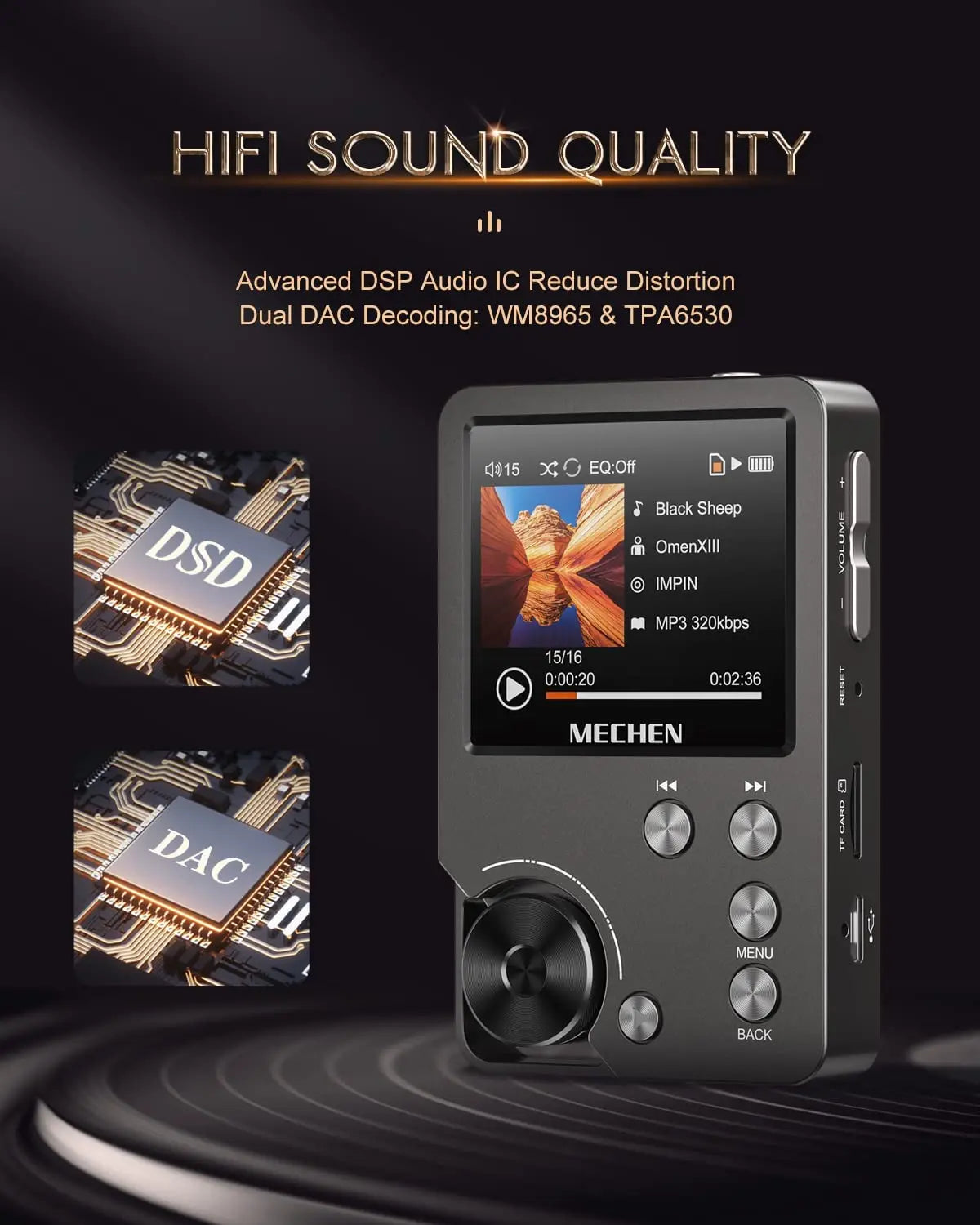 Mechen Portable Lossless DSD MP3 Player