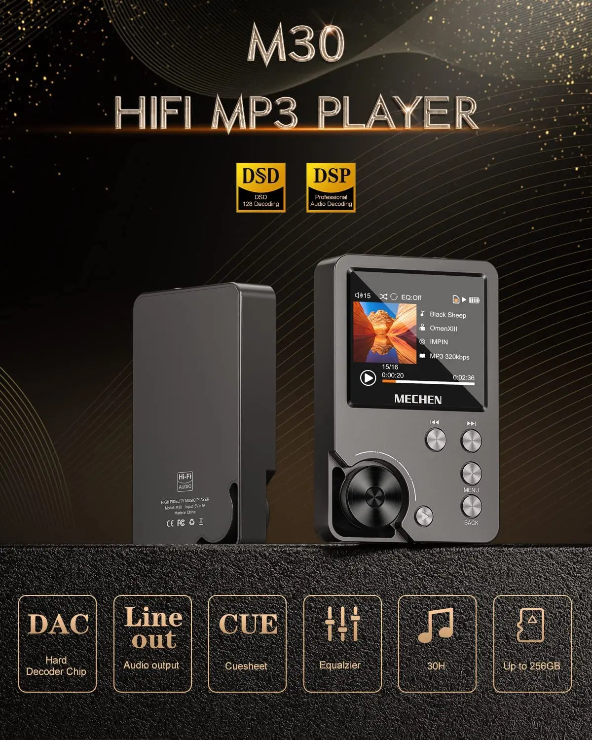 Mechen Portable Lossless DSD MP3 Player