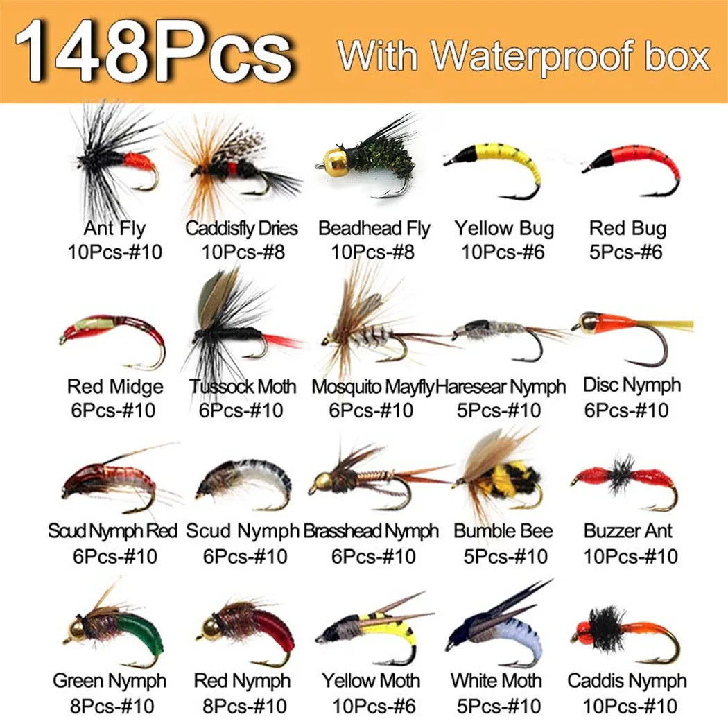 Qievcrme Assorted Trout Fly Fishing Lure Set