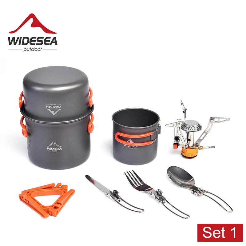 Widesea Outdoor Camping Cookware Set Burner Stove
