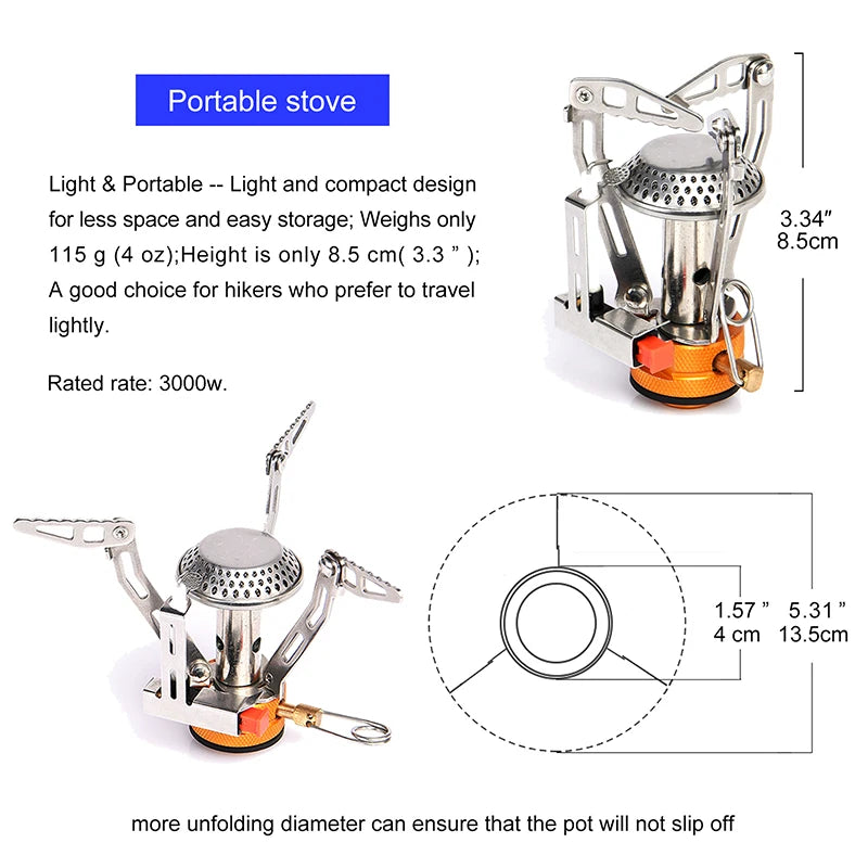 Widesea Outdoor Camping Cookware Set Burner Stove