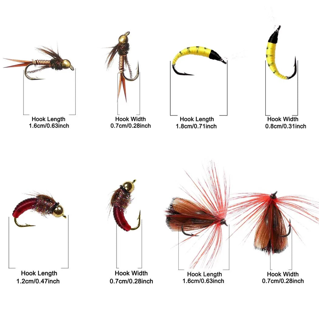 Qievcrme Assorted Trout Fly Fishing Lure Set