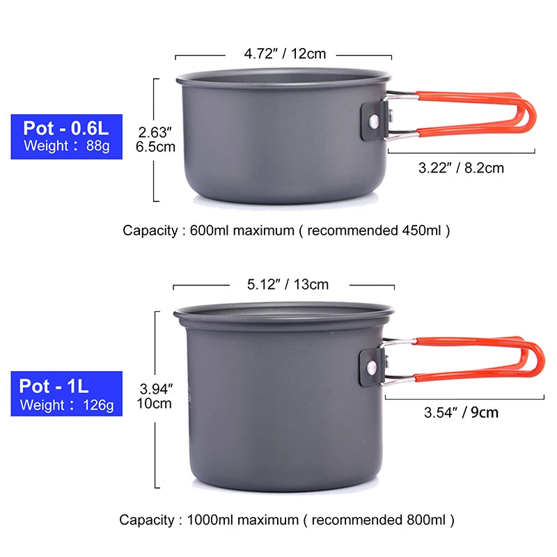 Widesea Outdoor Camping Cookware Set Burner Stove