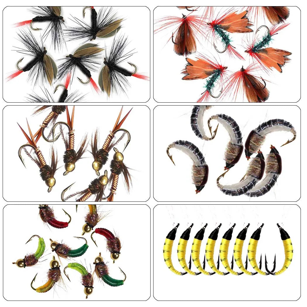 Qievcrme Assorted Trout Fly Fishing Lure Set