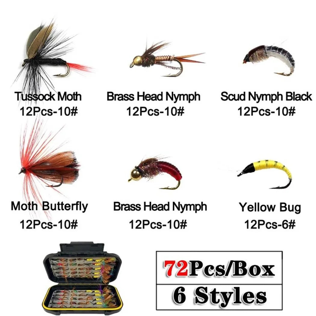 Qievcrme Assorted Trout Fly Fishing Lure Set