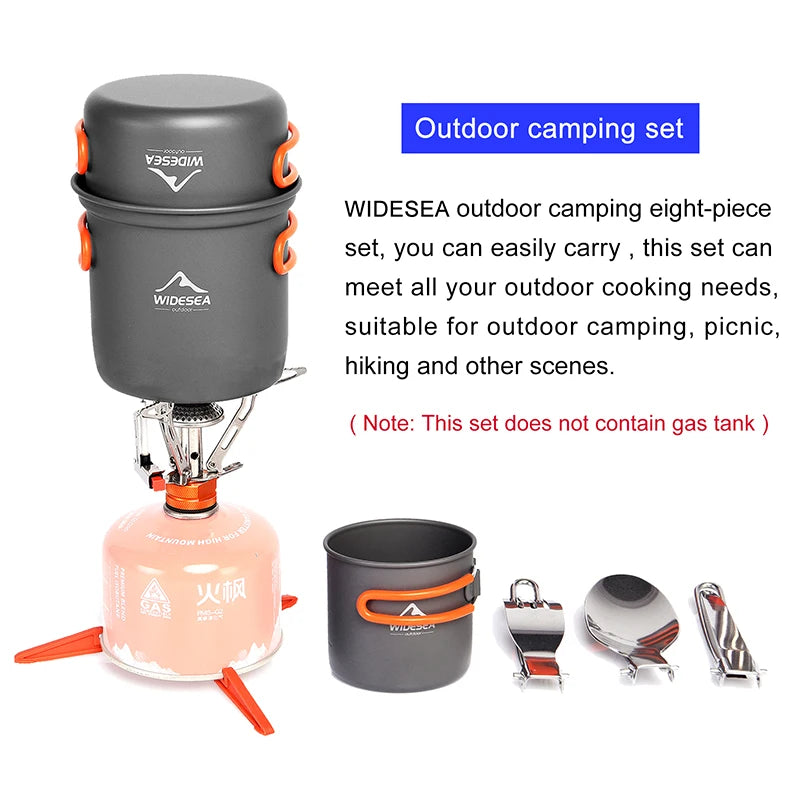 Widesea Outdoor Camping Cookware Set Burner Stove