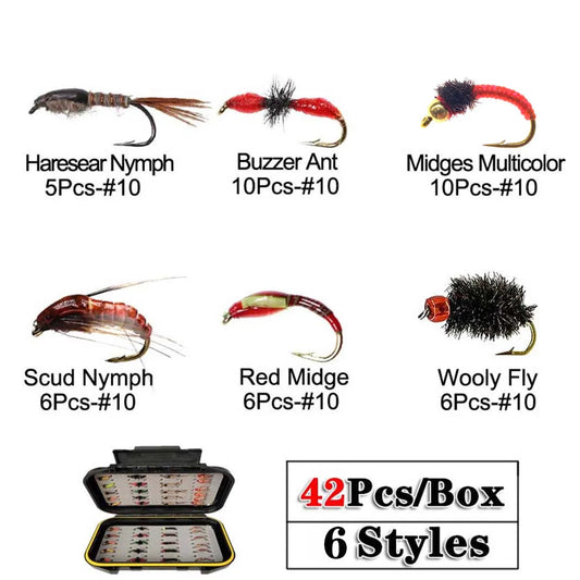Qievcrme Assorted Trout Fly Fishing Lure Set
