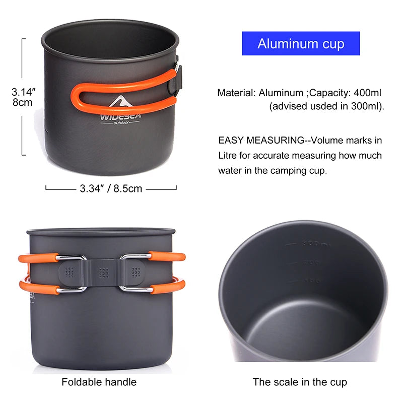 Widesea Outdoor Camping Cookware Set Burner Stove