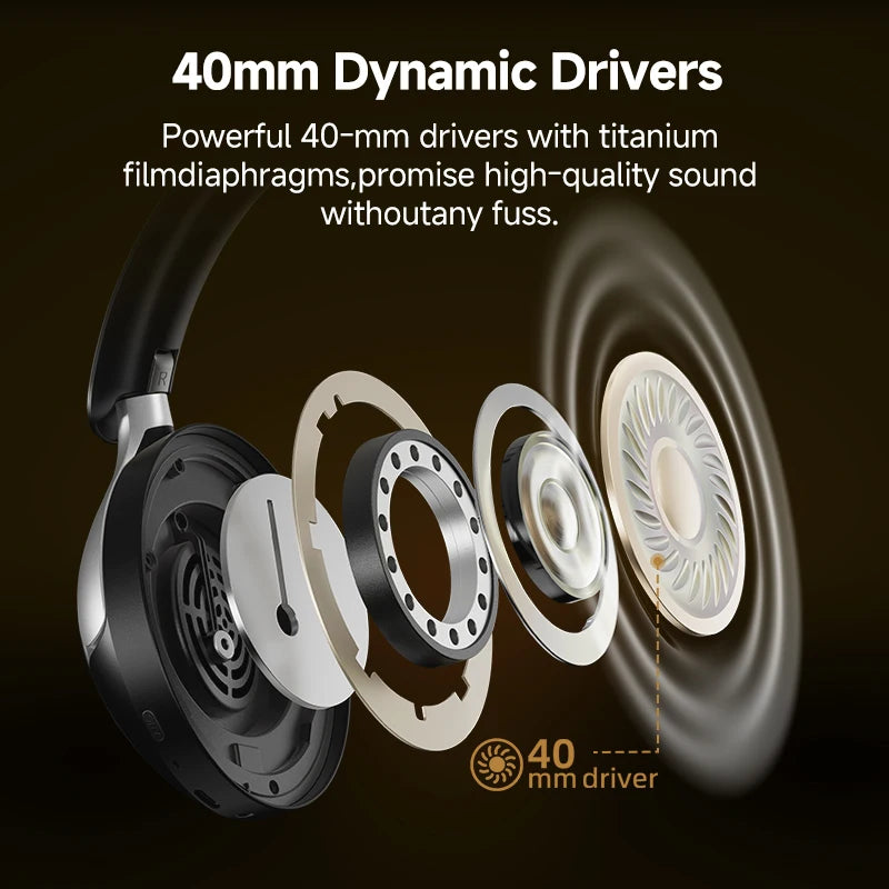 QCY H3 Pro Wireless Headphones With 55H Playtime