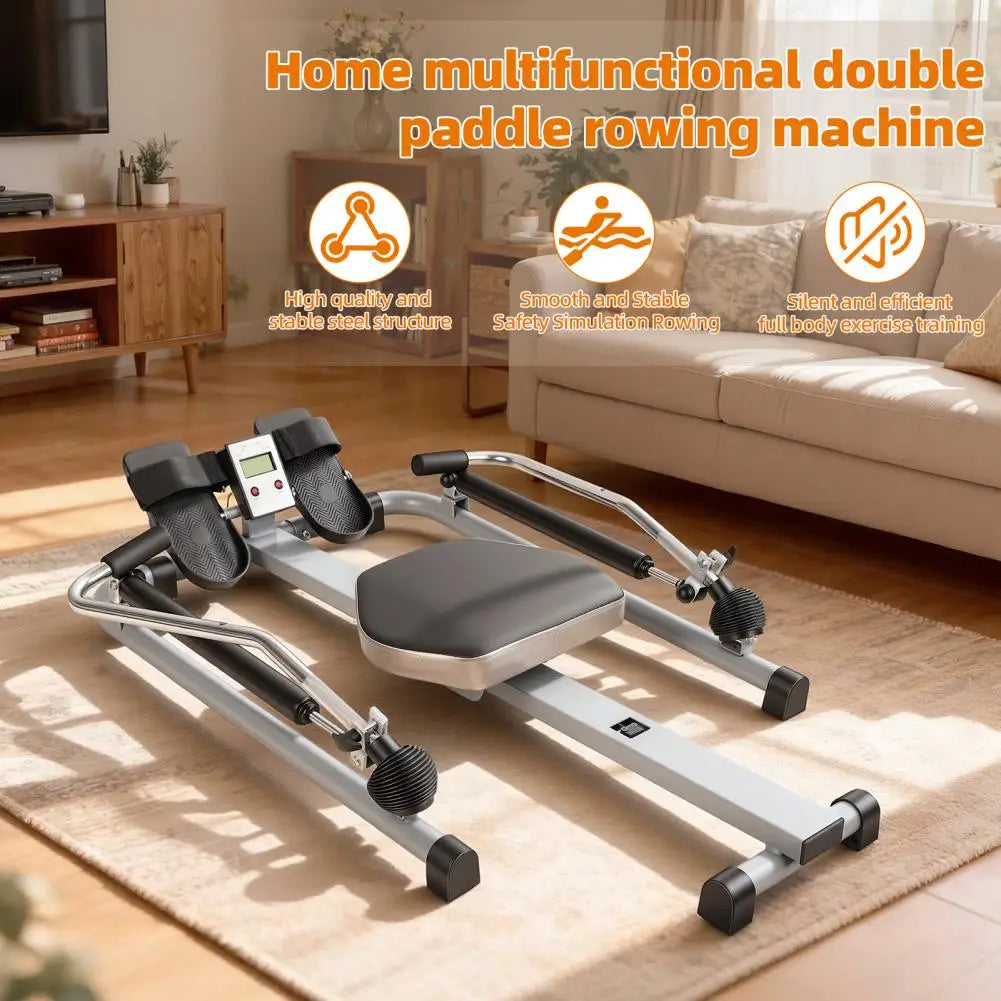 Hydraulic Rowing Machine With Lcd Console
