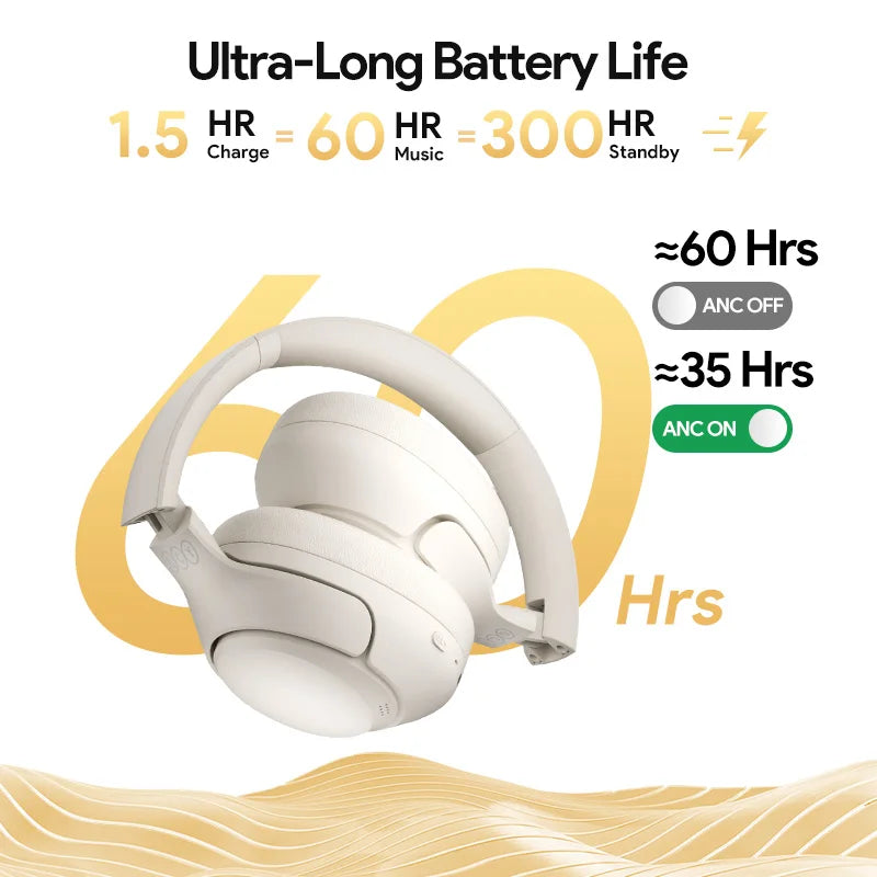 Qcy H3 Wireless Headphones 43Db ANC Bluetooth 5.4