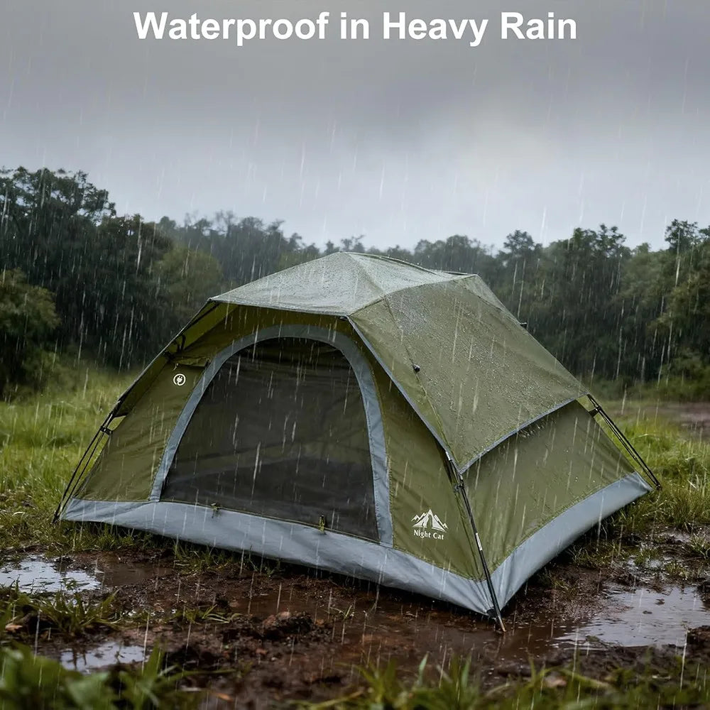 Night Cat Waterproof Double Layer Camping Tent