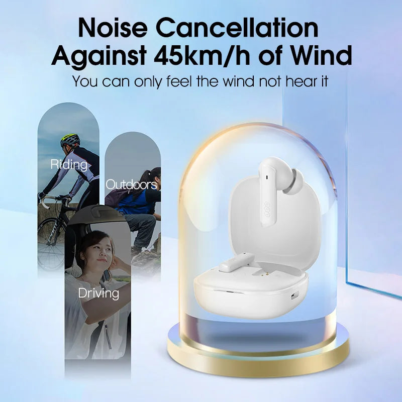 Qcy HT05 Wireless Earphones With 40Db Active Noise Canceling