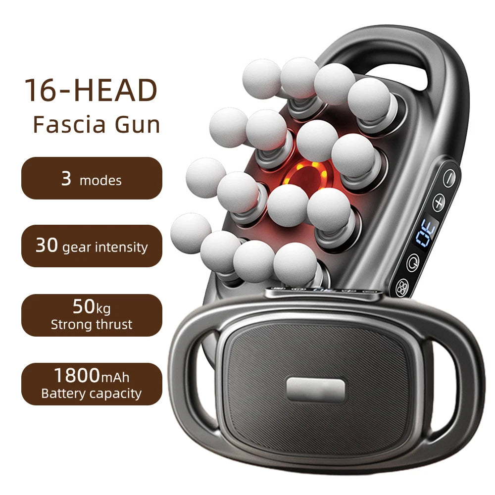 Foreverlily 16-Head High Frequency Vibration Massage Gun