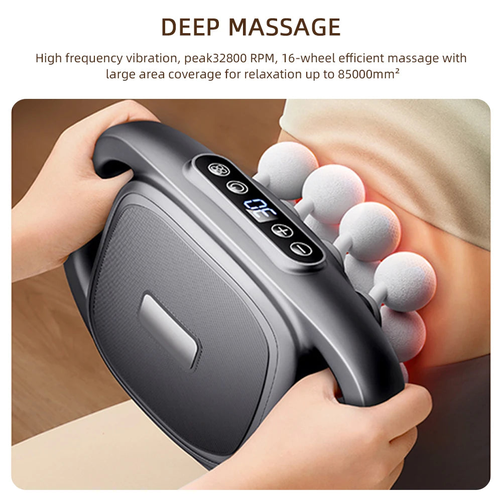 Foreverlily 16-Head High Frequency Vibration Massage Gun