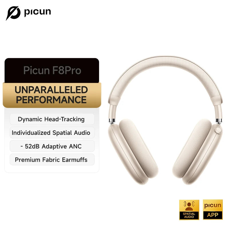Picun F8 Pro Active Noise Canceling Wireless Headphones