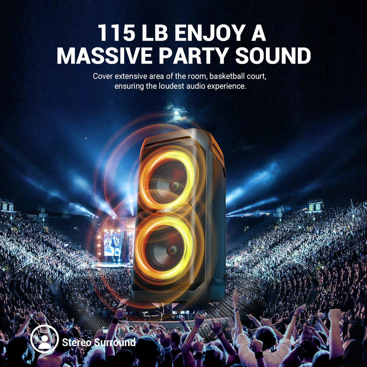 W-King T11 100W Bluetooth Speaker Waterproof