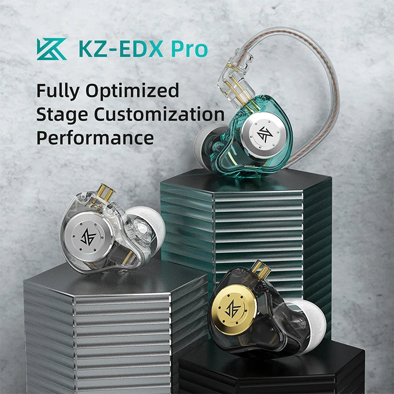 KZ EDX Pro Dual Dynamic IEM Earphones with Detachable Cable