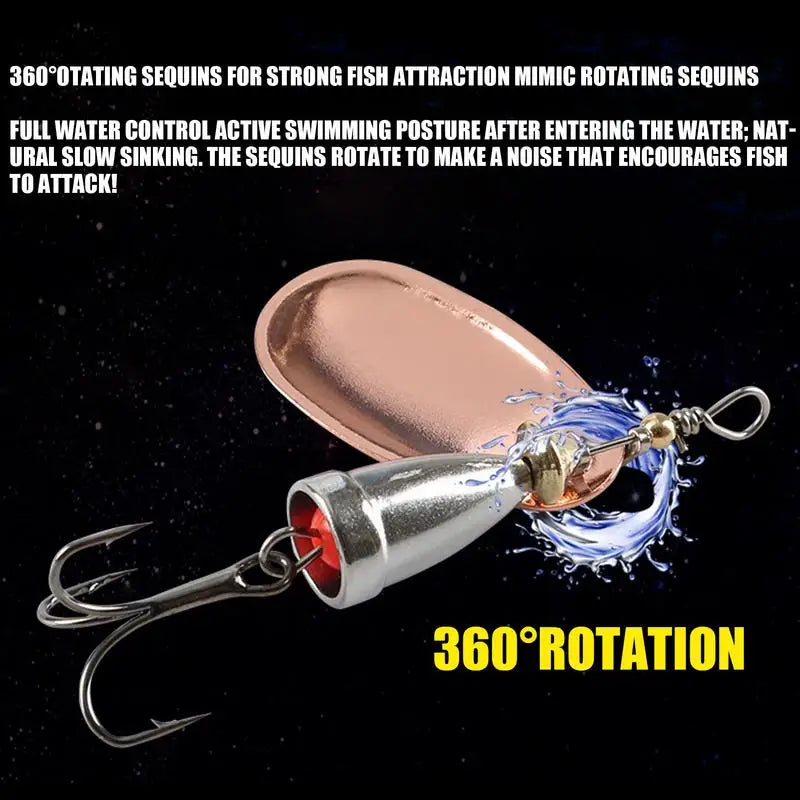 Metal Spinner Fishing Lure Kit For Bass Trout Walleye
