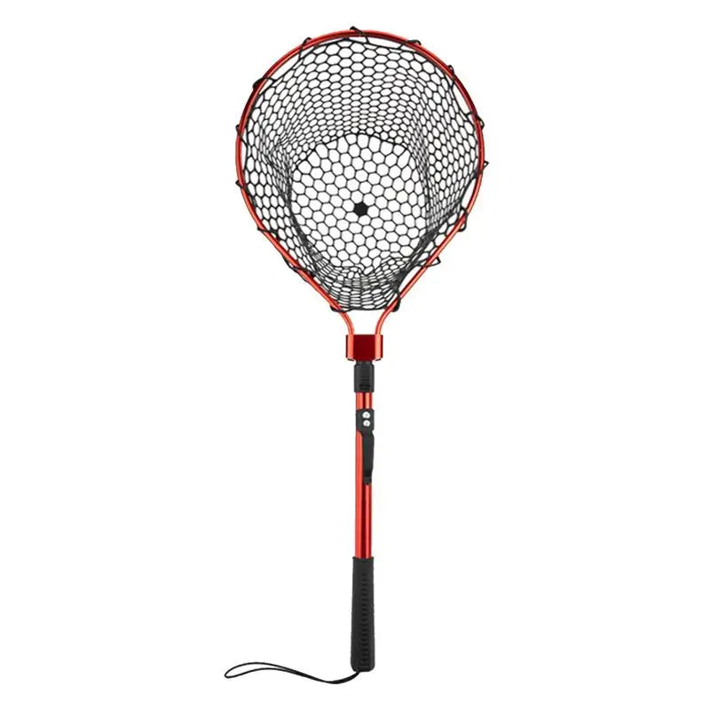 Folding Aluminum Fishing Net With Silicone Mesh And Handle