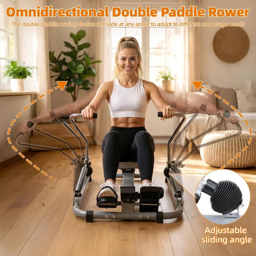 Hydraulic Rowing Machine With Lcd Console
