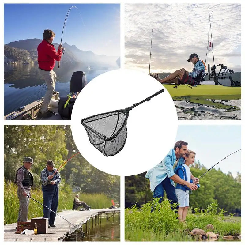 Foldable Telescoping Fishing Net For Boats And Kayaks