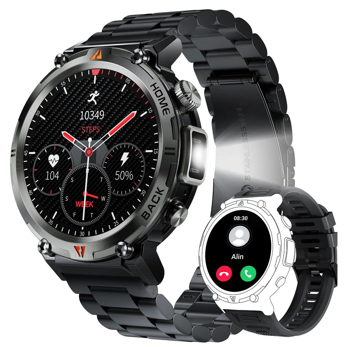 EIGIIS KE3 Bluetooth Smartwatch With Heart Rate Monitor
