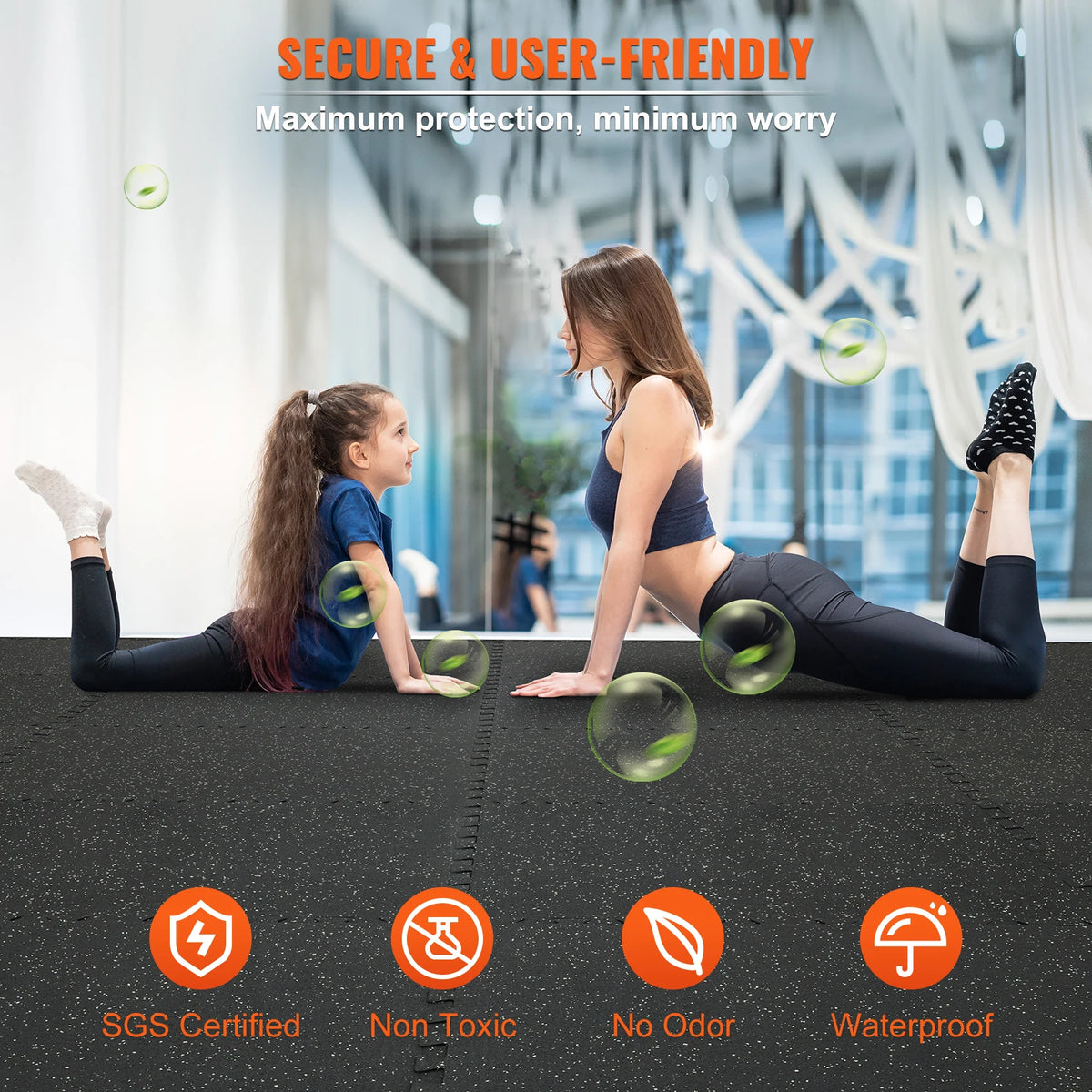 SucceBuy Interlocking Rubber And Eva Exercise Mats