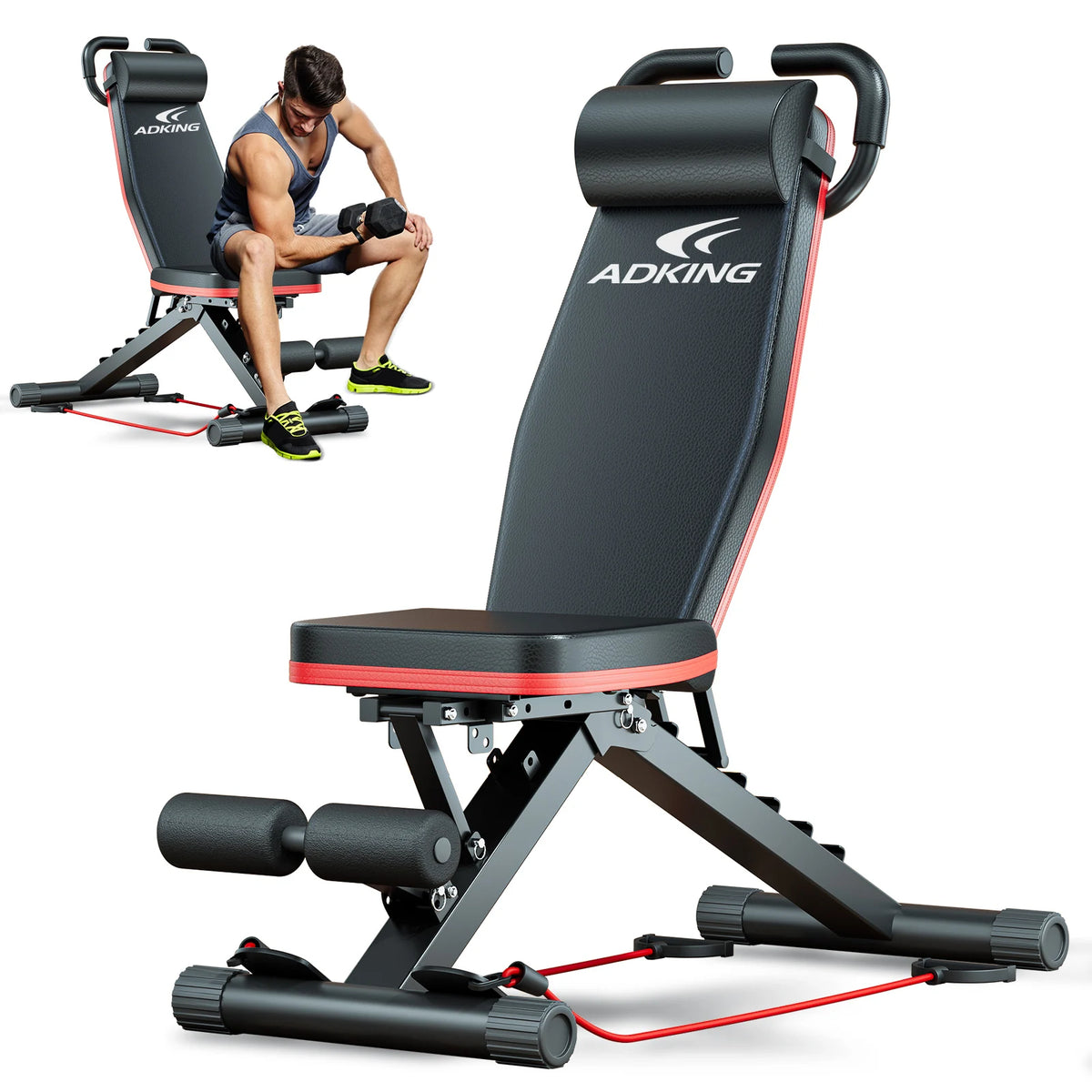 Foldable Adjustable Weight Bench For Home Gym