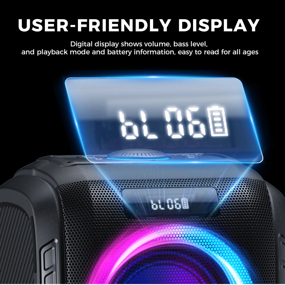 W-King Portable Bluetooth Speaker With Powerful Bass