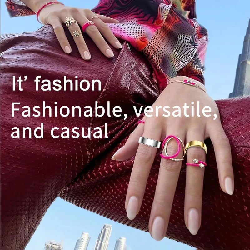 R09 Smart Ring Health Monitor With Temperature Tracking