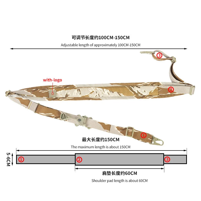 Modular Padded Tactical Rifle Sling