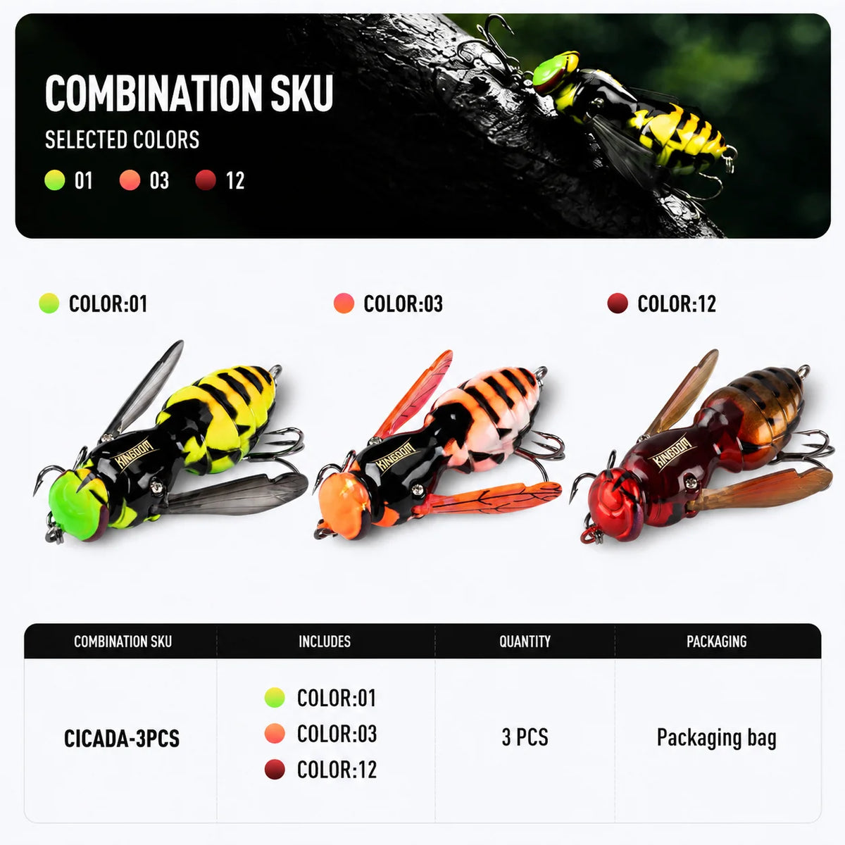 Kingdom Floating Wasp Bait Artificial Fishing Lure
