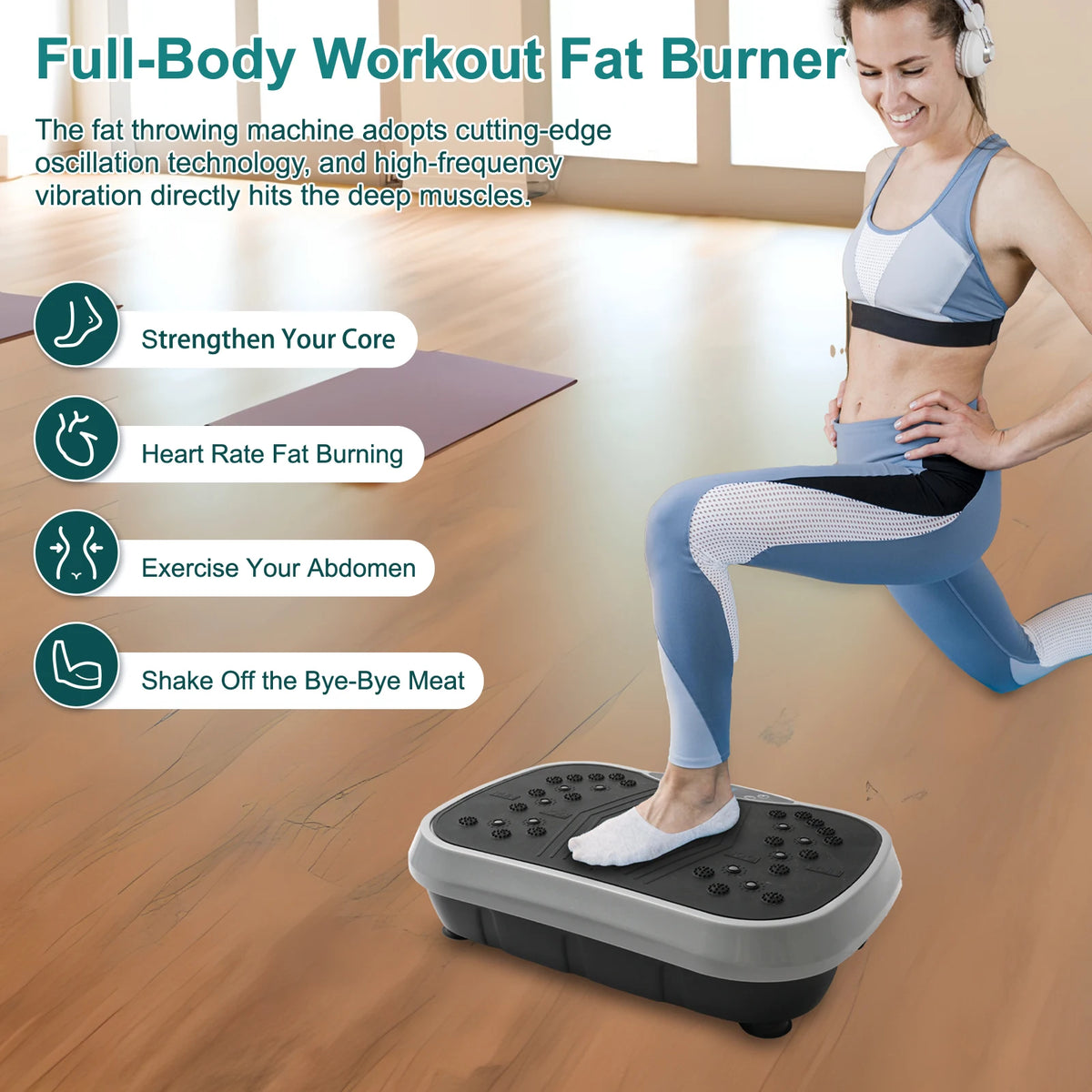 Portable Vibration Plate Exercise Machine For Home